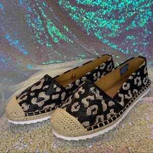 Nautica Jett Leopard Print Espadrille Flat